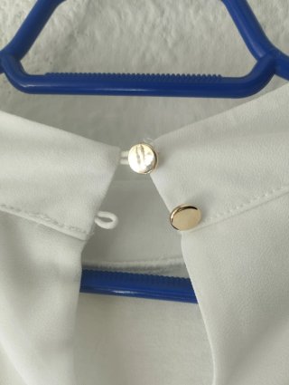 Blusa gasa elegante blanca
