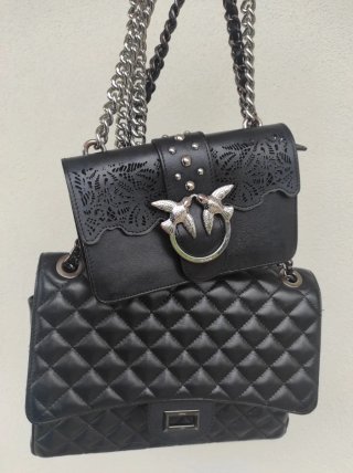 Borse vera pelle pochette Pinko