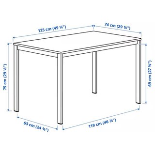 Mesa Comedor Cocina Blanca Metal