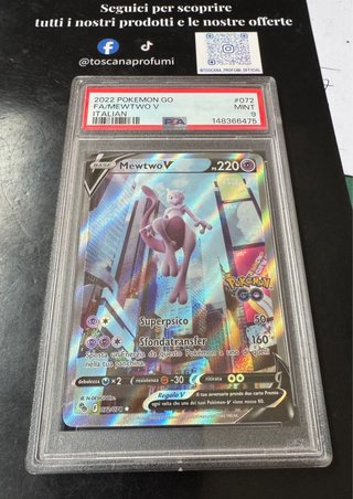 Carta Pokemon Mewtwo V 2022 PSA 9