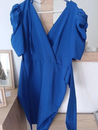 Vestido azul talla 44/46 bautizo boda