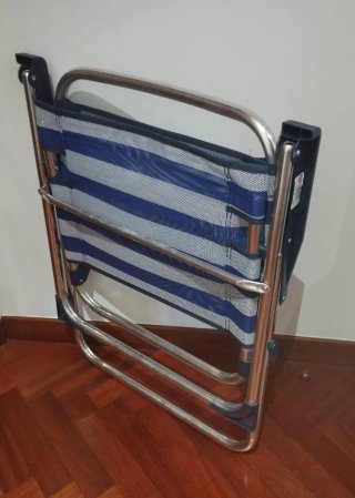 Sillas Plegables Playa en aluminio Azul y blanco
