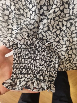 Camisa Mango Estampada Transparente