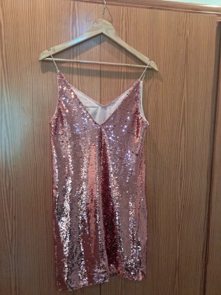 Vestido lentejuelas rosa