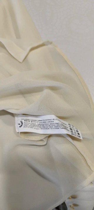 Blusa gasa Zara beige S
