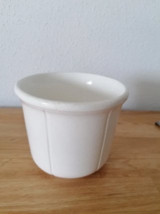 Maceta cerámica blanca