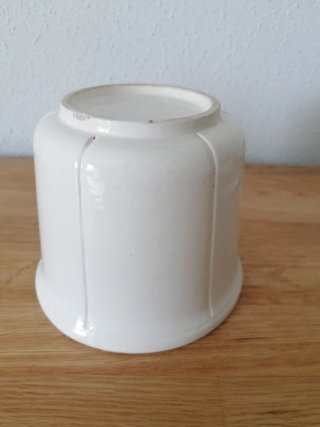 Maceta cerámica blanca