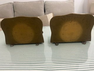 2 Repisas Doradas Antiguas Madera