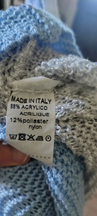 Maglione Pittarello righe blu, grigio, bianco
