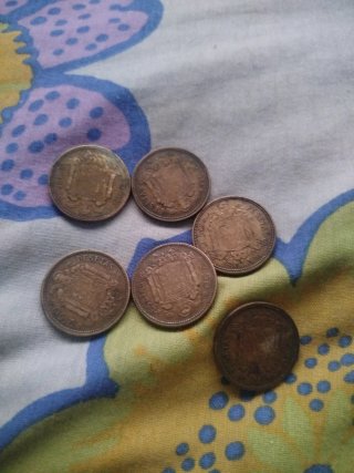 6 Monedas 2.50 Pesetas 1953 Francisco Franco