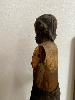 Santo antiguo, talla de madera, siglo XVIII