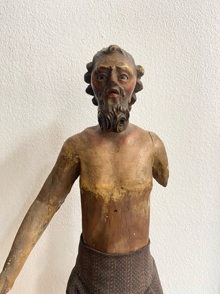 Santo antiguo, talla de madera, siglo XVIII