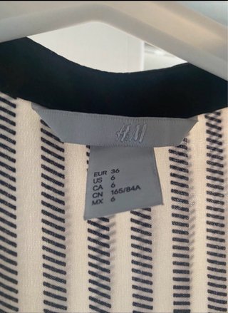 Vestido camisola H&M rayas S