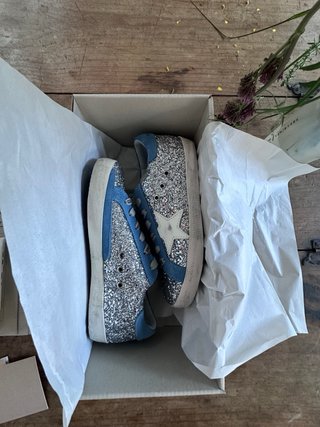 Golden Goose Zapatillas Glitter Azul/Plata