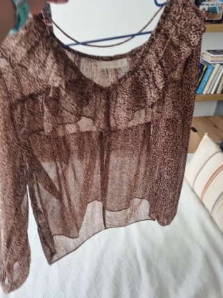 Blusa Mango Animal Print Talla S