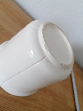 Maceta cerámica blanca