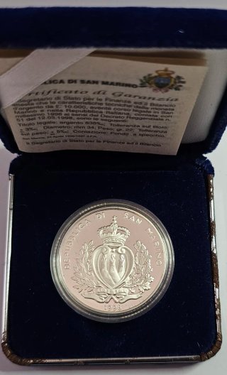 San Marino 10000 Lire 50 Anni di Ferrari Argento