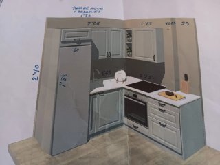 Cocina completa con vitrocerámica y horno