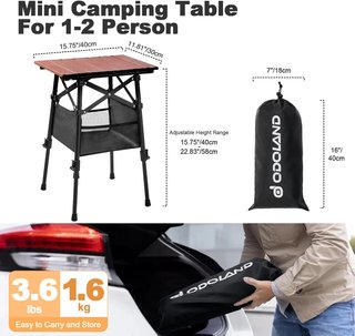 Mesa Camping Plegable con Bolsa