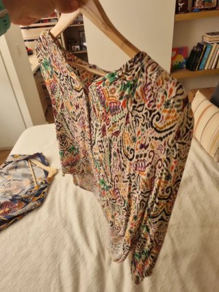 Blusa Zara Talla S Estampado Multicolor