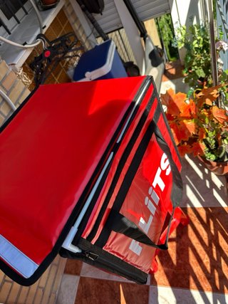Mochila Reparto Comida Fliits moto Roja- Nueva