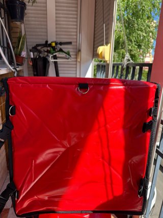 Mochila Reparto Comida Fliits moto Roja- Nueva