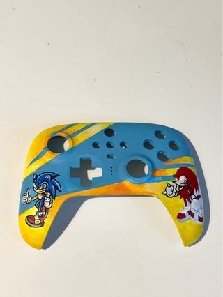 Mando 8bitDo pintado a mano Sonic y Knuckles