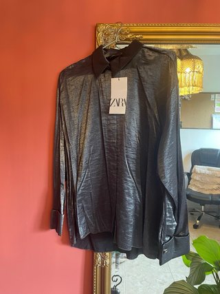 Camisa Zara fluida irisada