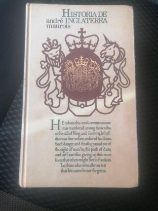 Libro Historia de Inglaterra. Andre Maurois. Tapa