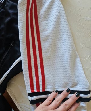 Felpa Adidas Vintage Nera Rossa Bianca