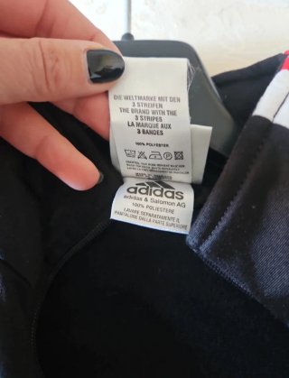 Felpa Adidas Vintage Nera Rossa Bianca