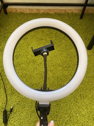 Aro de luz con trípode y soporte móvil