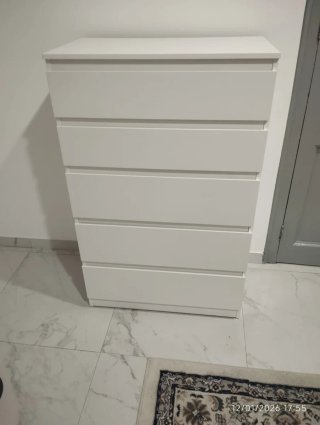 Cómoda 5 cajones Ikea blanca