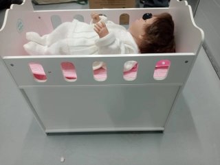 Muñeca Reborn con Cuna y Ropita