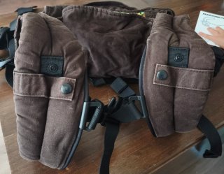 Mochila Portabebés Boba Marrón Estampado Pájaros