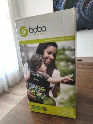 Mochila Portabebés Boba Marrón Estampado Pájaros