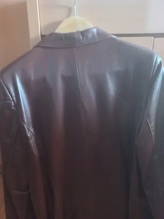 Chaqueta de piel mujer marrón