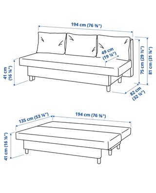 2 Sofás Cama IKEA Gris