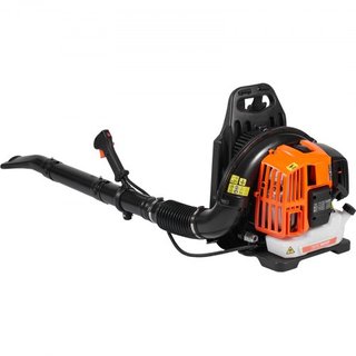 Soplador de Hojas de Mochila, Soplador de Hojas de Gas de 52CC y 2 Tiempos con Tanque de Combustible de 1.37L, Volumen de Aire de 480CFM y Velocidad de 175MPH, Ideal para Cuidado del Césped, Limpi...