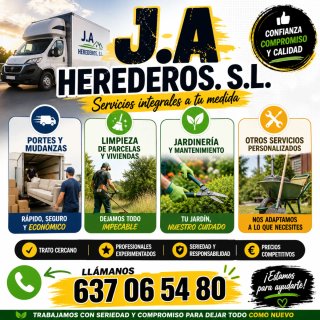 Trabajo de transportista y limpieza