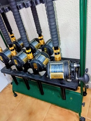 7 Carretes SHIMANO TLD 30 IIV + 7 Cañas GF IGFA