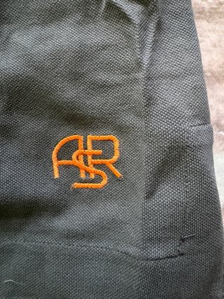 Polo AS Roma Diadora Taglia M Grigio Arancio