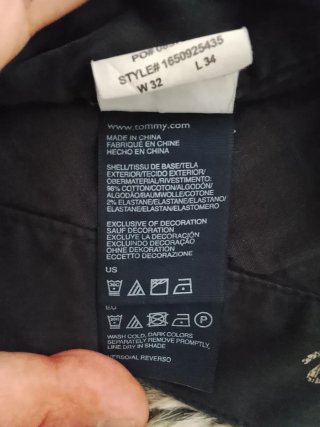Pantalones Tommy Hilfiger Denim Negros