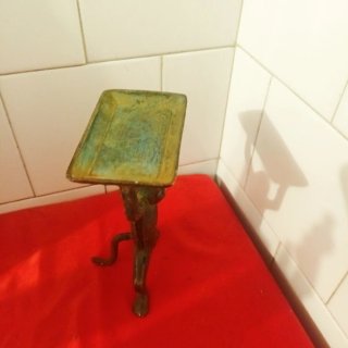 Figura Mono jabonera de bronce Época 1900