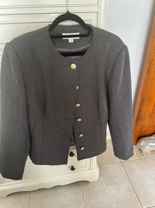 Blazer Zara Talla XL Gris Entallada