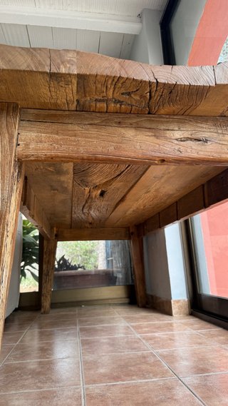 Mesa madera maciza rústica barco pesquero