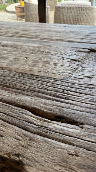Mesa madera maciza rústica barco pesquero