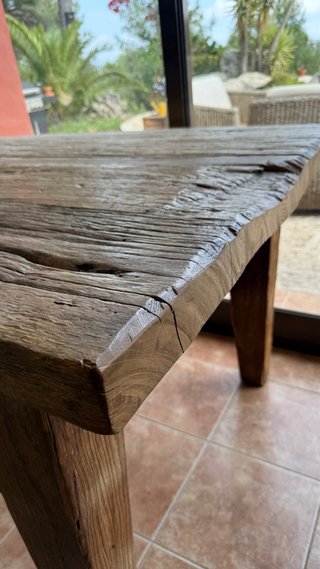 Mesa madera maciza rústica barco pesquero