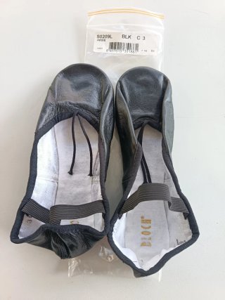 Scarpe mezza punta Bloch pelle nera taglia 3
