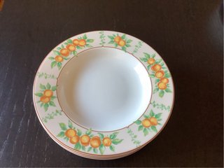 6 Platos Soperos Cerámica Naranja
